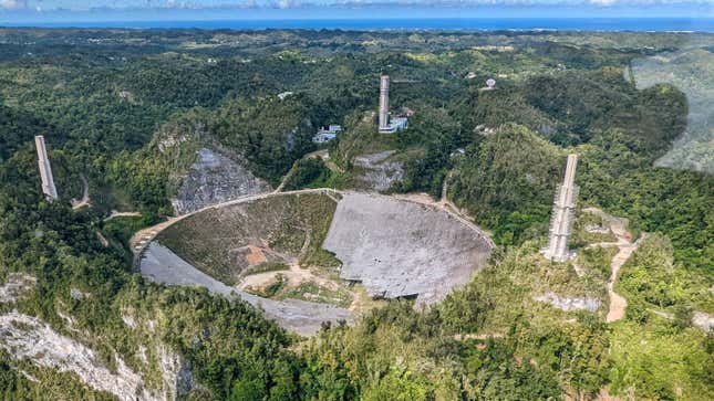 The Arecibo telescope in December 2021.