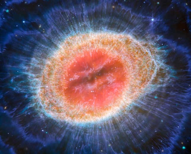 Vista de MIRI de la Nebulosa del Anillo.