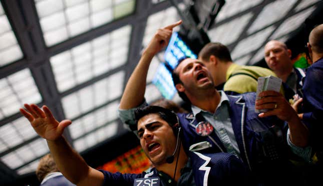 Image for article titled Inside the hormones, politics, and technology fueling a global stock market bubble