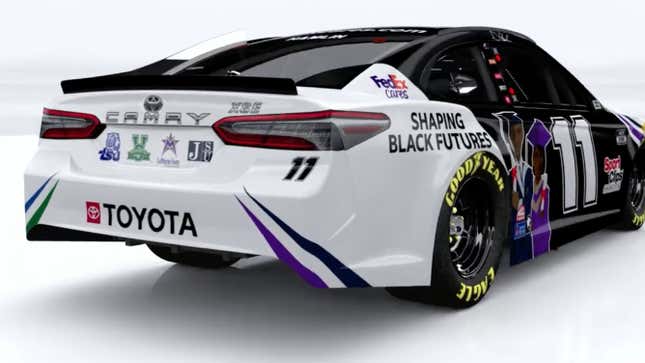 Image for article titled NASCAR Driver Denny Hamlin Puts on for HBCUs With a Little Help From FedEx’s Shaping Black Futures Initiative