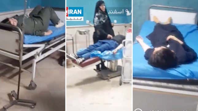 Footage received by Iran International shows students from Khayyam Girls’ High School in the hospital after one of the alleged gas attacks.