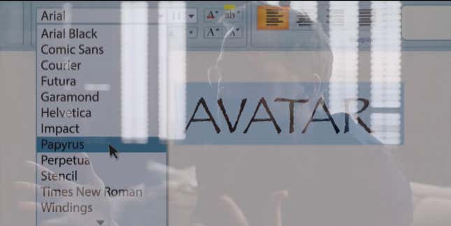 Imagen para el artículo titulado James Cameron encarga una fuente original para Avatar tras años de burlas por usar Papyrus