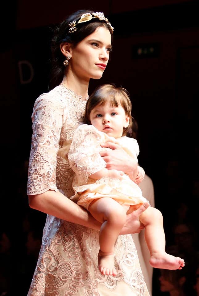 D&G only like natural babies.