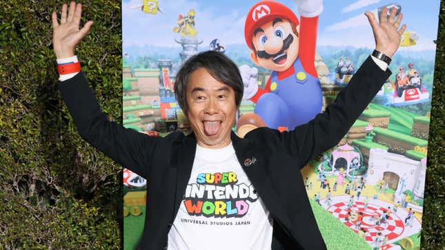 Shigeru Miyamoto attended the Super Nintendo World welcome celebration at Universal Studios Hollywood.