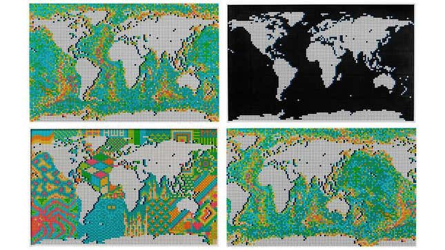 Imagen para el artículo titulado El juego de Lego más grande de todos los tiempos es un mapa del mundo que pondrá a prueba tu cordura