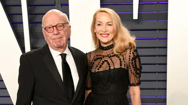 Image for article titled Rupert Murdoch, Jerry Hall&#39;s Divorce Agreement Bars Her From Giving Story Ideas to &#39;Succession&#39;