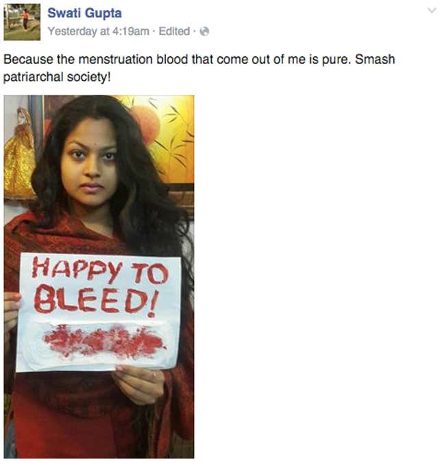 Image for article titled Indian women are not afraid to smash one of the country’s biggest taboos
