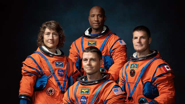 The Artemis 2 crew: Christina Koch, Victor Glover, Reid Wiseman, and Jeremy Hansen. 