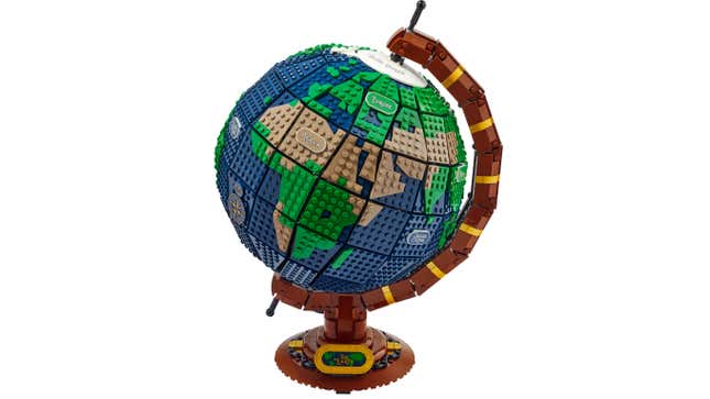 Image for article titled Lego&#39;s Spinning 3D Globe Is Another Convincing Reason for Adults to Keep Playing With Plastic Bricks