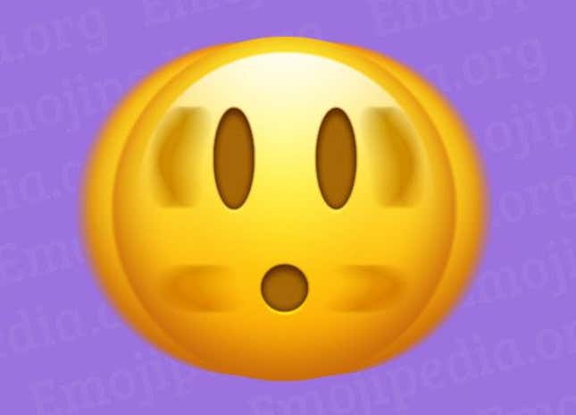 Imagen para el artículo titulado Qué significa el extraño emoji de una cara que pronto llegará a iPhone y Android