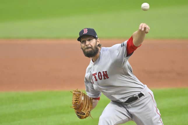 Jun 8, 2023; Cleveland, Ohio, USA; Boston Red Sox starting pitcher Matt Dermody (62) delivers a pitch in the first inning against the Cleveland Guardians at Progressive Field.
