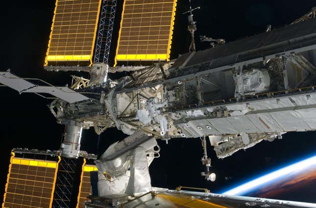 NASA astronaut Steve Bowen performing a spacewalk. 