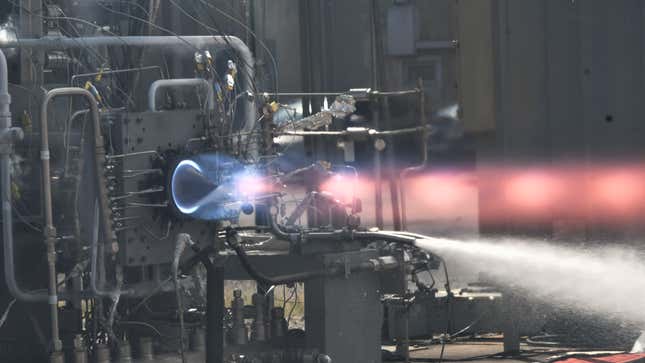 The rocket engine test occurred at NASA’s Marshall Space Flight Center in Huntsville, Alabama. 