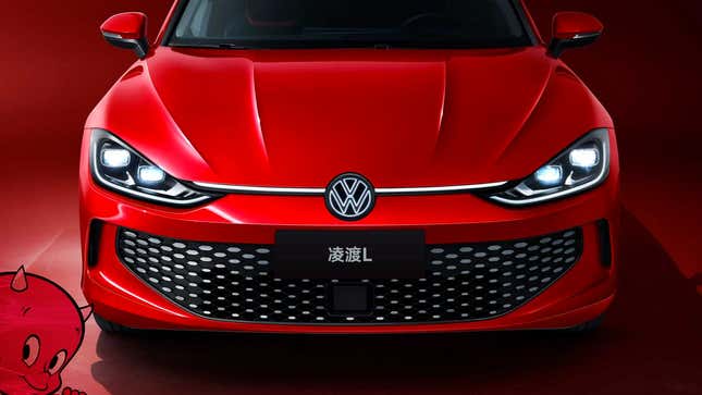 Image for article titled VW Has A New Mischevious-Looking Big Hatch Just For China