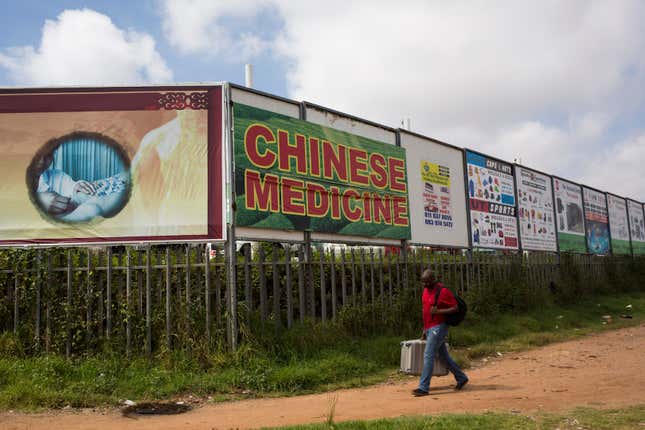 Shoppers and sellers head towards one of the main entrances at Johannesburg South's, China Mall.