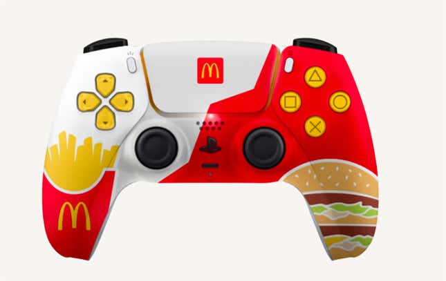 A custom McDonalds PlayStation 5 controller