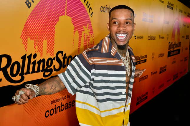Tory Lanez attends Rolling Stone Live Big Game Experience at Academy LA on February 13, 2022 in Los Angeles, California. (Photo by Jerod Harris/Getty Images for MCM)