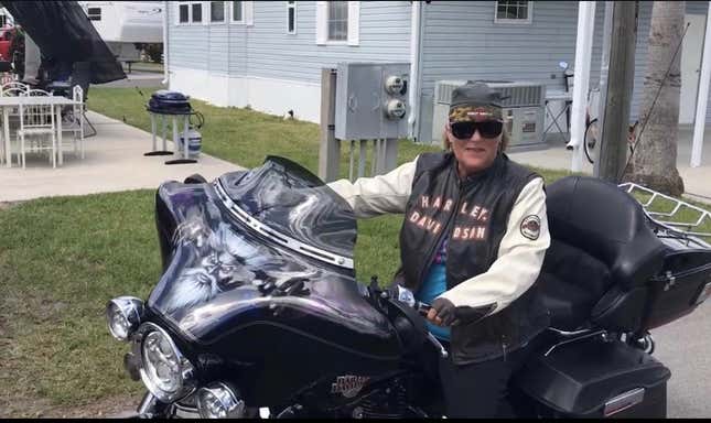 Mom on a bike