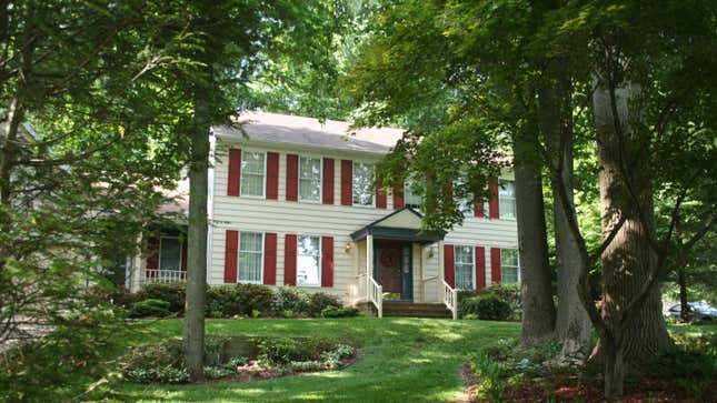 A colonial-style house