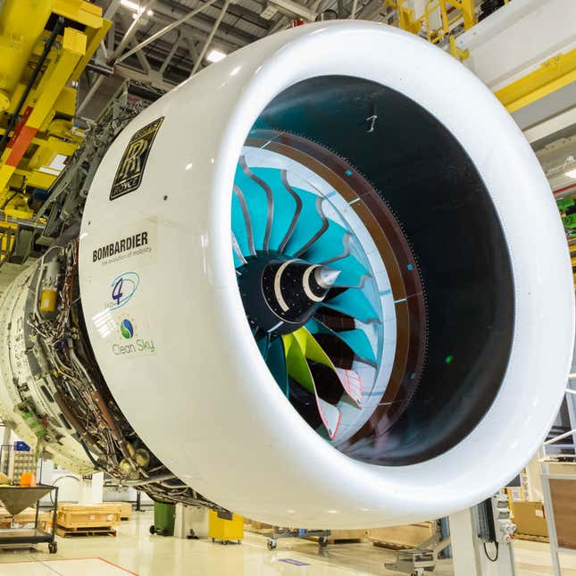 Ein Foto eines Rolls-Royce Trent 1000-Triebwerks. 