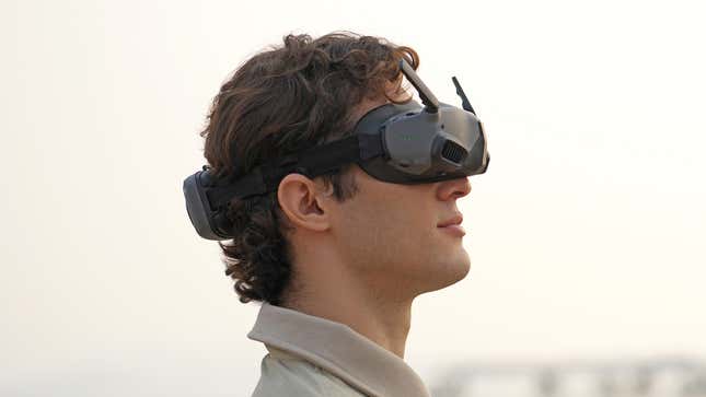 Image for article titled DJI&#39;s New Drone Goggles Have a Battery Built Into the Head Strap