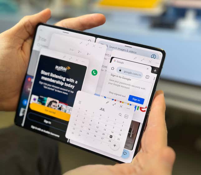 You can have a ludicrous number of apps open on the Samsung Z Fold 5, if you so desire.