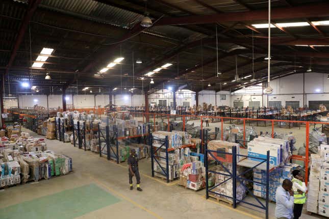 A Jumia warehouse in Lagos.