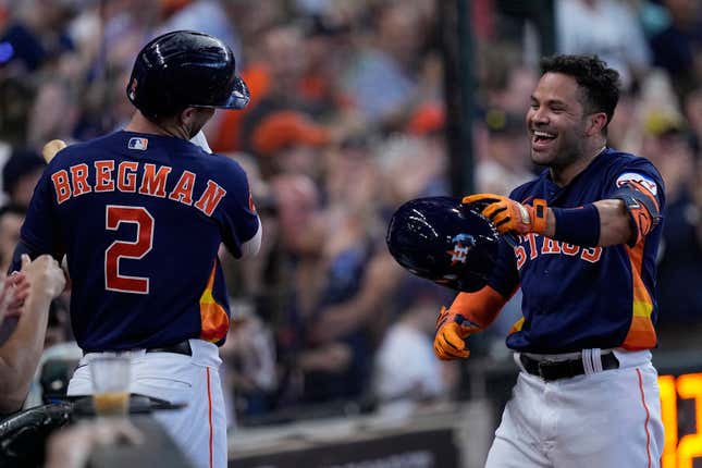Jose Altuve (r.) and Alex Bregman have the Astros primed for another deep run into the AL playoffs.