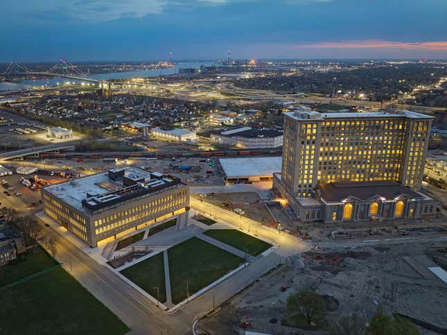 Image for article titled Ford Unveils First Rehabbed Building in Long-Derelict Detroit Train Station Complex