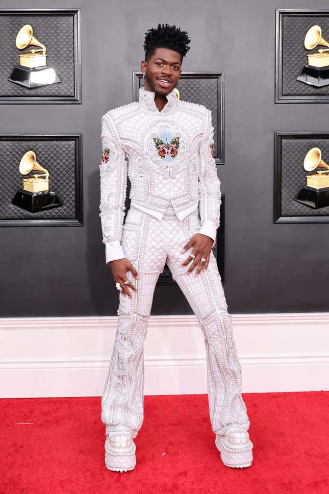 Lil Nas X attends the 64th Annual GRAMMY Awards at MGM Grand Garden Arena on April 03, 2022 in Las Vegas, Nevada. 