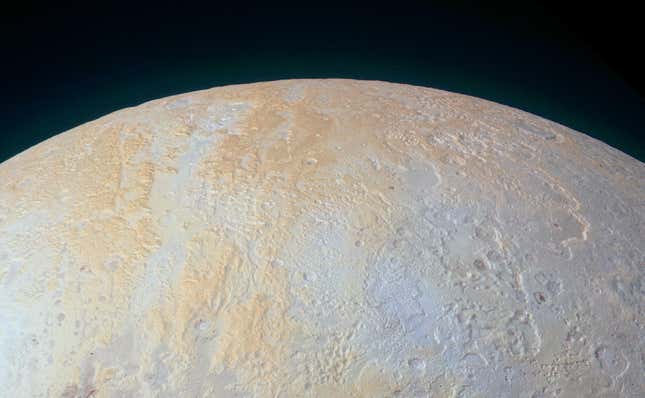 Pluto's north pole.