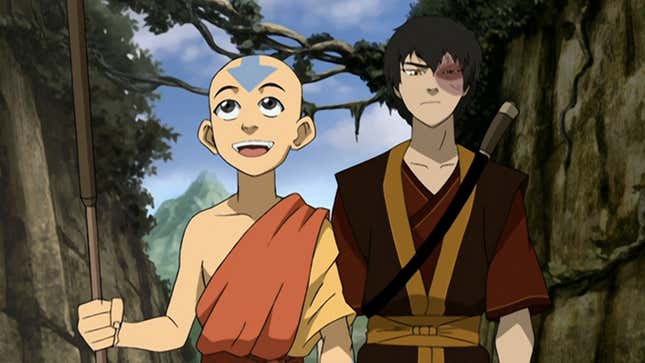 Avatar's Aang and Zuko, in animated form.