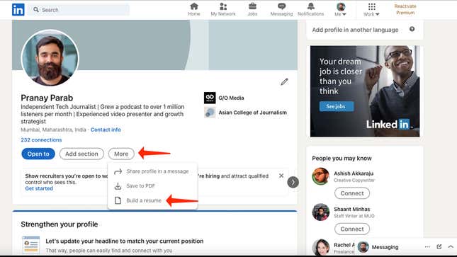 How to Use LinkedIn's Resume Builder (and When You Shouldn't Use It At All)