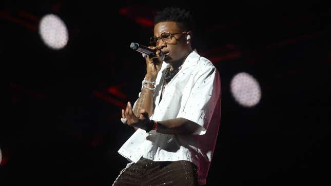 Wizkid performs on stage at Essence Music Festival on July 2, 2023 at Caesars Superdome in New Orleans, Louisiana.