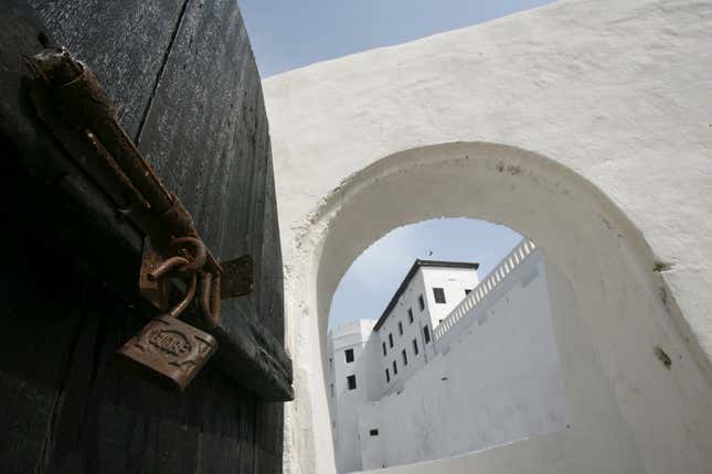 Elmina Castle in Cape Coast was used as a trading post for slaves in the 15th century.