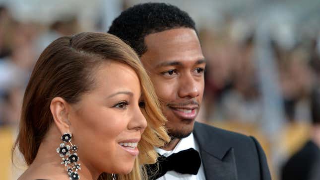 Mariah Carey, left and Nick Cannon at the 20th Annual Screen Actors Guild Awards on January 18, 2014 in Los Angeles, California.