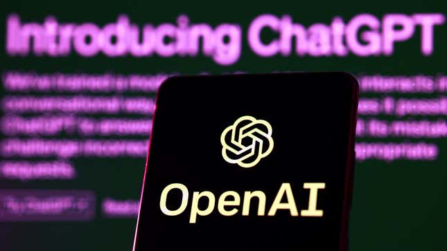 Stock photo of OpenAI logo