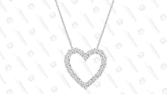 Image for article titled Here Is a Diamond Heart Pendant Necklace in Sterling Silver for 60% Off at Macy’s, so Don’t Say We Didn’t Try To Help You