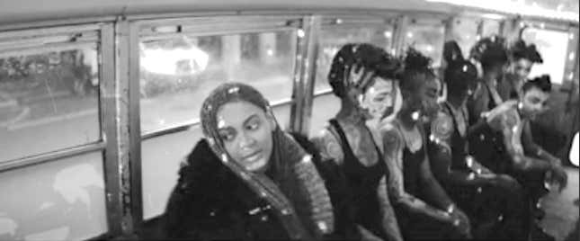 Beyonce covered her dancers in the work of Nigerian artist Laolu Senbanjo.