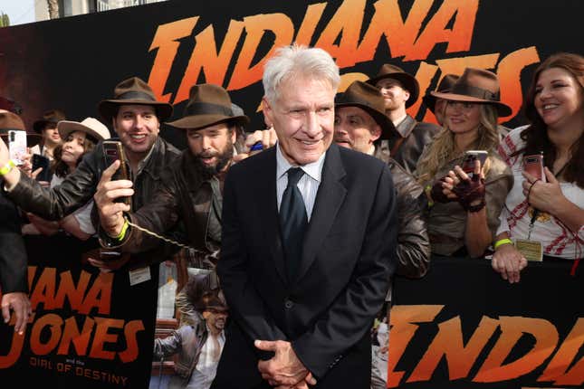 Image for article titled Childhood Nostalgia Comes to Life in These Indiana Jones and the Dial of Destiny Premiere Pics