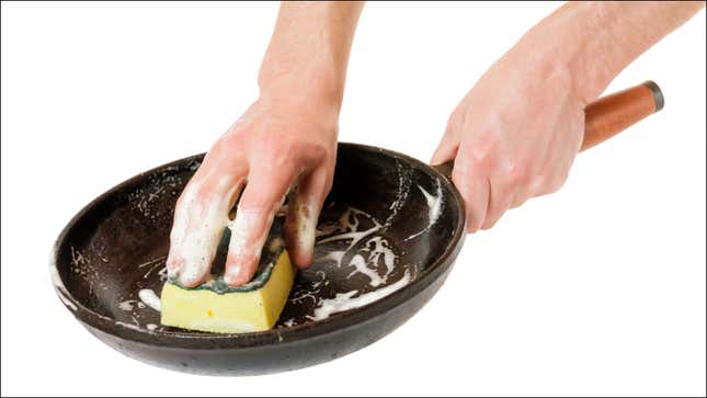 Think washing your cast iron pan should be illegal? Guess again!