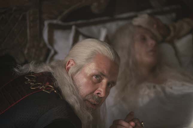 Paddy Considine as King Viserys I in the premiere of House of the Dragon.