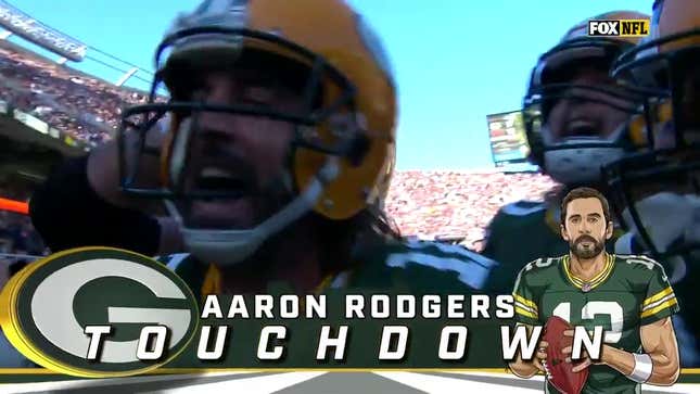 “I still own you,” Aaron Rodgers shouts at Soldier Field fans yesterday. And he does.