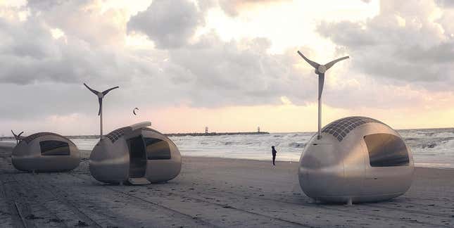 Image for article titled Portable, solar-powered ecocapsules mean you can live rent- and electric-bill free, globally