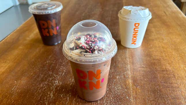 Dunkin’s three new member-exclusive Brownie Batter coffee drinks