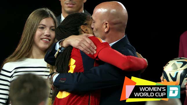 FIFA has suspended Spanish FA president Luis Rubiales from all football-related activities at the national and international levels in relation to his conduct at the women’s World Cup final in Sydney.Photo: Isabel Infantes/EMPPL PA Wire (AP)