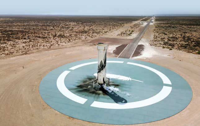 Imagen para el artículo titulado Blue Origin logra su primer viaje tripulado al espacio