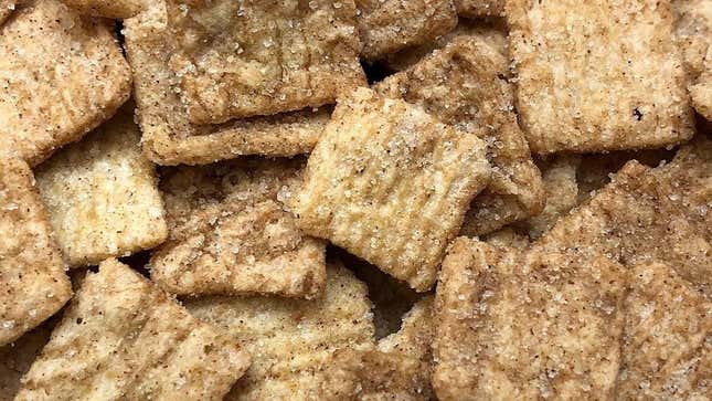 Close-up of Cinnamon Toast Crunch cereal