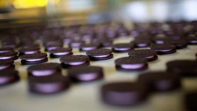Kraft’s research lab in China once experimented with an Oreo that replaced the cookie’s traditional filling with gum.