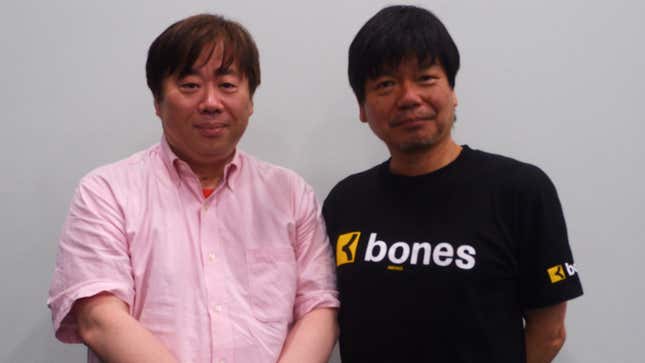 A photo shows Toshihiro Kawamoto and Masahiko Minami at Anime Expo 2023.